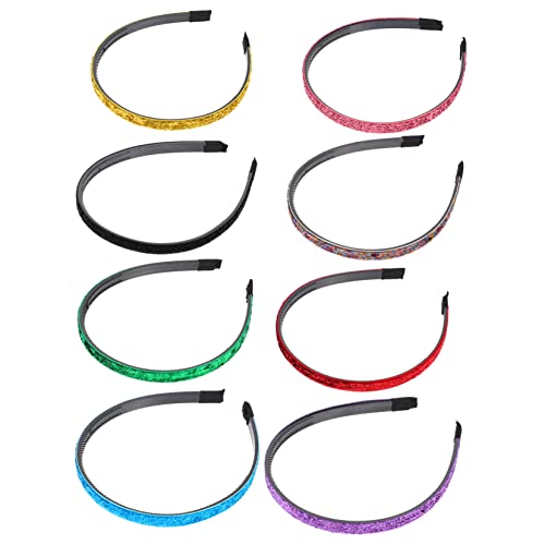 VICASKY 8Stücke Glitzer Haarband Rutschfeste Kopfbedeckung Für Hochzeiten Und Festliche Anlässe Verschiedenen Farben von VICASKY