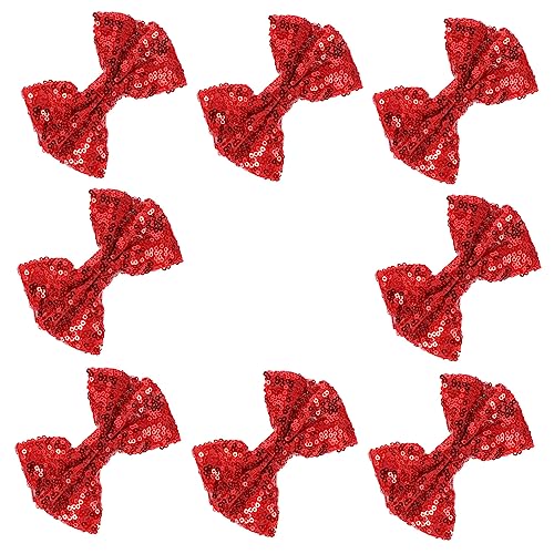 VICASKY 8stücke Haarschleifen Mit Pailletten Schleifen Clip Haarspangen Für Mädchen Haarnadel Schleife Haarspange Schleife Haarnadel von VICASKY