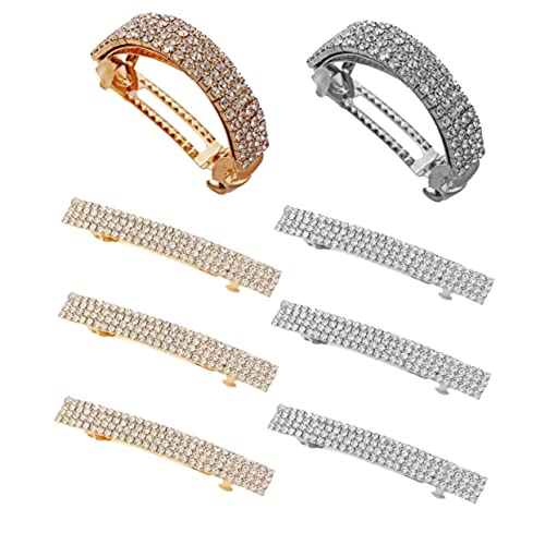 VICASKY 8stücke Strass Pferdeschwanzclip Halter Haarspange Frauen Haarnadel Schmuck Für Mädchen Party Hochzeit von VICASKY