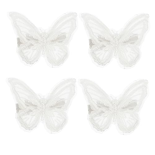 VICASKY 9 Paare Bestickte Schmetterling Haarspangen Rutschfeste Haarklammern für Mädchen Spitze Schleifen Clips Hochzeits und Festtags Haarschmuck Anmutige Haaraccessoires von VICASKY