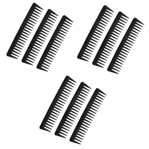 VICASKY 9 Stck. Vintage Haarkamm mit Breiten Zähnen Teiliges Professioneller Friseurkamm für Herren Antistatisch Langlebig zum Stylen und Entwirren von Nassem und Trockenem Haar von VICASKY