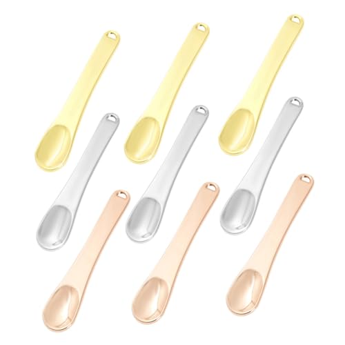 VICASKY 9 Stücke Teiliges Metall Make Up Löffel für Augencreme und Gesichtscreme Praktische Spatel für Kosmetik für Anwendung Langlebig und Leicht zu Reinigen von VICASKY