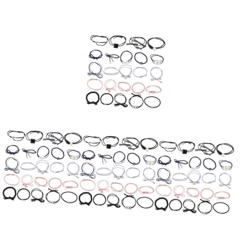 VICASKY 96 Stck. Teiliges Haargummi Elastisch Dehnbar und Schonend Vielseitig für Dünnes und Dickes Haar Modische Haarschmuck Accessoires für Frauen und Mädchen Geeignet für Alltag Party von VICASKY