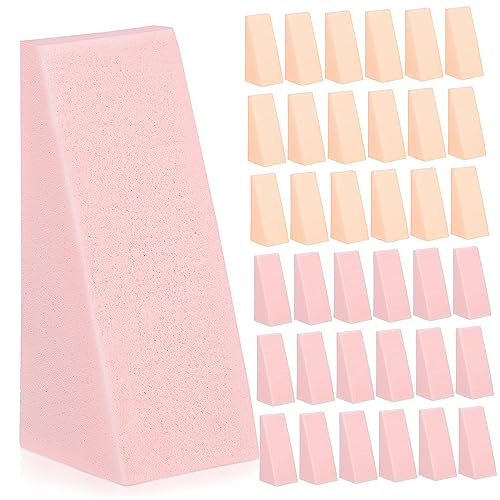 VICASKY 96stücke Make up Schwamm Dreiecksform Kosmetikpuffs 48 Stück Rosa 48 Stück Hautfarbe Vielseitige Anwendung Für Foundation Concealer Und Puder Für Frauen Profis Make up von VICASKY