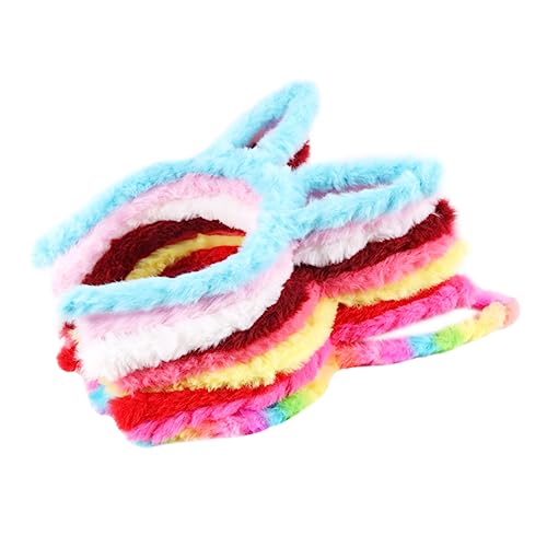 VICASKY 9stücke Plüsch Stirnbänder Junge Mädchen Haarband Kaninchen Ohren Party Haarschmuck Leuchtende Farben Bezauberndes Design Tragbar Und Strapazierfähig von VICASKY