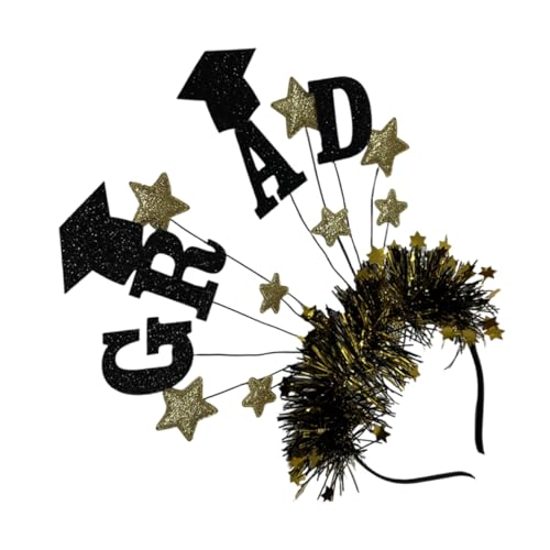 VICASKY Abschluss-stirnband Mit Abschlusselementen Multifunktions-kopfschmuck Haarband Für Absolventen Bezauberndes Stirnband Für Abschlussfeier Festival-zubehör von VICASKY