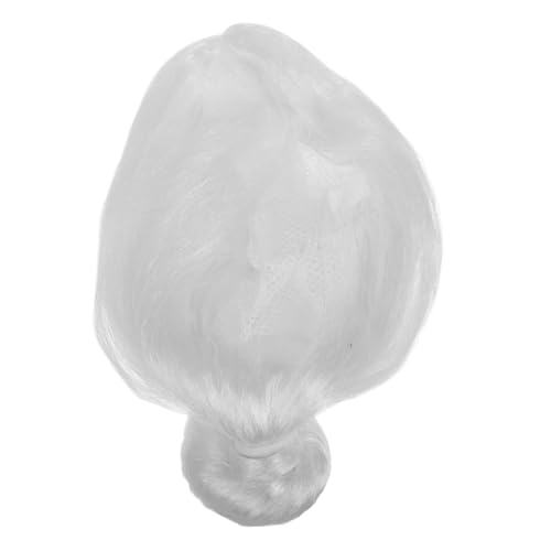 VICASKY Alte Dame Perücke Oma Perücke Alte Frau Perücke Alte Dame Kostüm Frauen Oma Perücke Weiß Polyester von VICASKY