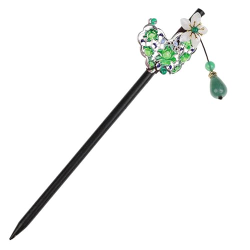 VICASKY Antike Haarschmuck Haarstäbchen aus Holz und Glasur Vintage Haarstab für Frauen Eleganter Kopfschmuck für Hochzeit Party Abend Stilvolles Haarstyling Zubehör von VICASKY