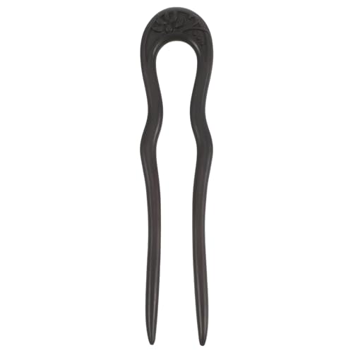 VICASKY Antiker Stil Pferdegesicht Rock Accessoires Modeaccessoires Chinesischer Haarstab Damen Holz Haargabel Boho Haarstab Naturholz Haarspange Holz Haarspange Ebenholz Schwarz von VICASKY