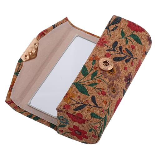 VICASKY Aufbewahrungsbox Für Lippenstift Vintage Lippenstifthalter Lippenstift-Organizer Für Den Waschtisch Tragbare Lippenstifttasche Lippenstifthalter Fürs Auto Kork Brown von VICASKY