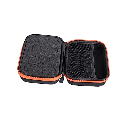 VICASKY Aufbewahrungstasche Für Ätherische Öle Fächer Für Flaschen Stoßfestes Eva Gehäuse Mit Hochwertigem Reißverschluss Tragbarer Organizer Für Aromatherapie Öle Orange von VICASKY
