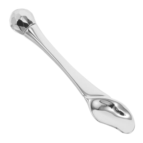 VICASKY Gesichtscreme-stick-applikator Aus Metall Mit Roller-design Löffel Für Hautpflege Massagegerät Für Augenbereich Spatel Für Cremeportionierung Vielseitig Einsetzbar Für von VICASKY