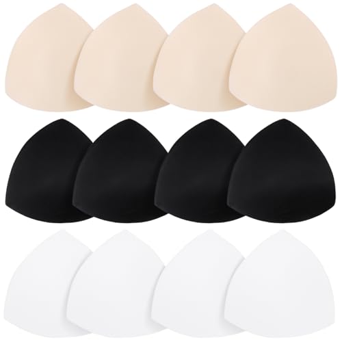 VICASKY BH Einlagen Pads Push Up Polster Bikini Cups Zum Einnähen Schalen Waschbar BH-Einlagen Sport Baumwolle 6 Paar BH Herausnehmbare BH-Pads Schwamm Brustverstärker Einsätze für Frauen Bademode von VICASKY