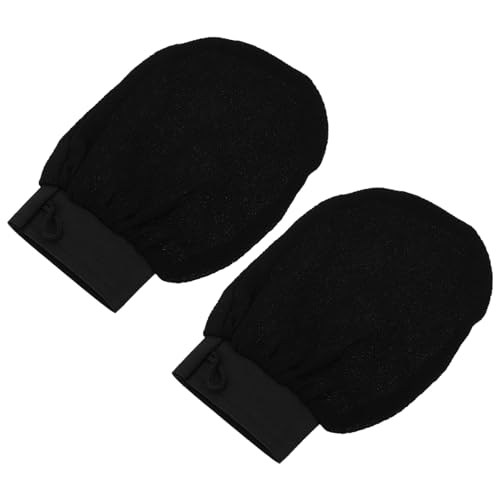 VICASKY Badehandschuhe Aus Fasermaterial Für Körperpeeling Dusch-peeling-handschuhe Schwarze Spa-massage-handschuhe Für Männer Und Frauen von VICASKY