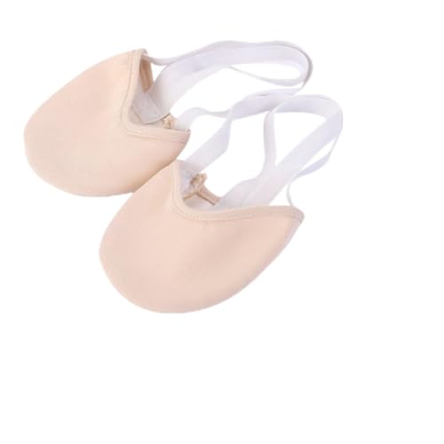 VICASKY Ballettschuhe Halbsohle aus Gestrickter Baumwolle Doppelte Elastik Handgefaltete Zehen mit Genähter Sohle Hautfarben Atmungsaktiv und Flexibel für Zeitgenössischen Tanz und von VICASKY