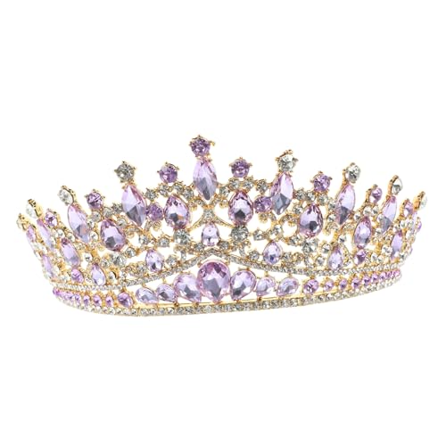 VICASKY Barock Hochzeitskrone mit Strasssteinen für Mädchen Glitzerndes Diadem für Geburtstagsfeiern und Festliche Anlässe Bezauberndes Haarschmuck Accessoire für Prinzessinnen und Partys von VICASKY