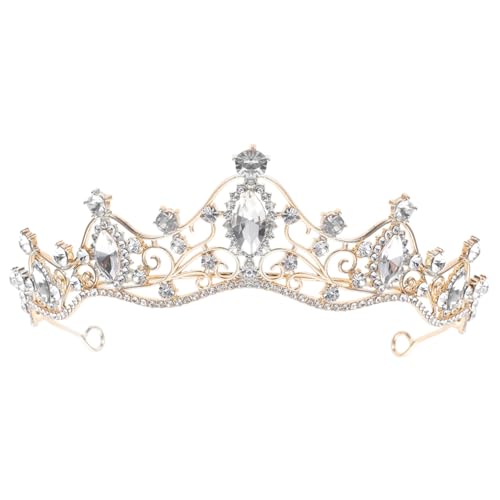 VICASKY Barock Kristallkrone Hochzeit Tiara Braut Kopfschmuck Strass Haarschmuck Damen Mädchen Brautjungfern Party Accessoire von VICASKY