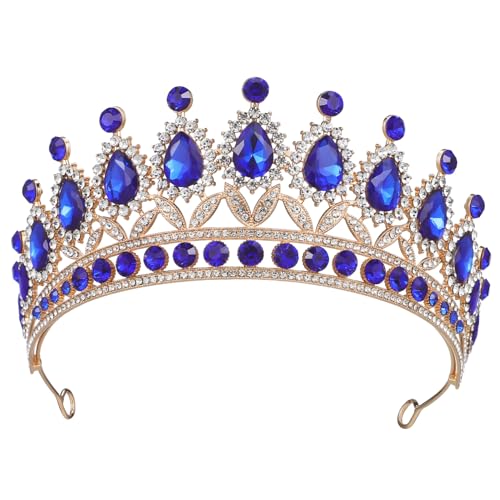 VICASKY Barock Strass Tiara Krone Leicht Flexibel Damen Braut Kopfschmuck Hochzeit Geburtstag Brautjungfer Fest Party Accessoire Elegant von VICASKY