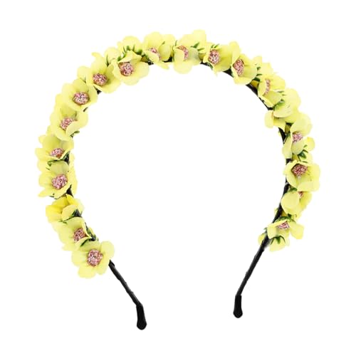 VICASKY Blumen Stirnband für Braut und Brautjungfer Doppeltes Design mit Kunstblumen Perfekter Haarschmuck für Hochzeiten Partys und Strandfeiern Leicht und Bequem Einfach zu Kombinieren von VICASKY