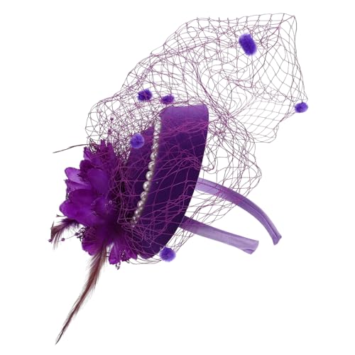 VICASKY Blumen-stirnband Netz-haarspange Teeparty Mini-hut Kopfbedeckung Elegantes Accessoire Für Hochzeiten von VICASKY