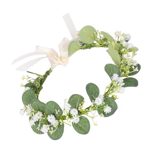VICASKY Blumenkranz Haarband für Hochzeiten Brautschmuck Haarschmuck mit Realistischen und Blättern Headdress für Besondere Anlässe Passend für Outfit von VICASKY
