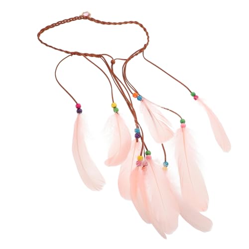 VICASKY Boho Stirnband Mädchen Haarband Kopfbedeckung Federkopfbedeckung Haarschmuck Tribal Style Party Zubehör Halloween Fest von VICASKY