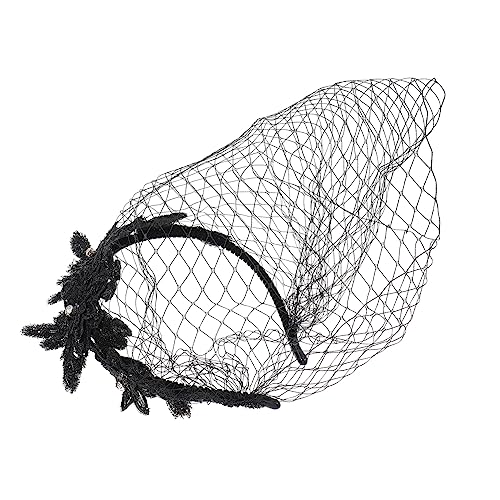 VICASKY Schwarzes Schleier-stirnband Für Damen Spitzen-haarband Als Kopfbedeckung Für Hochzeit Party Tanzveranstaltung Und Verabredung Passend Für Romantische Frisuren von VICASKY