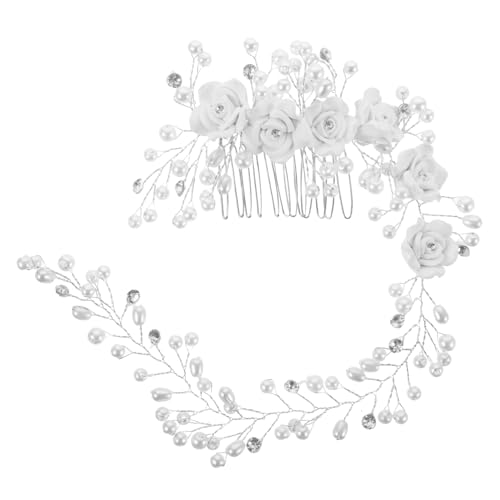 VICASKY Braut Haarschmuck Mit Perlenblumen Elegante Haarspangen Kopfschmuck Und Haarkämme Für Hochzeiten Und Festliche Anlässe Perfektes Accessoire Für Bräute Und Brautjungfern von VICASKY