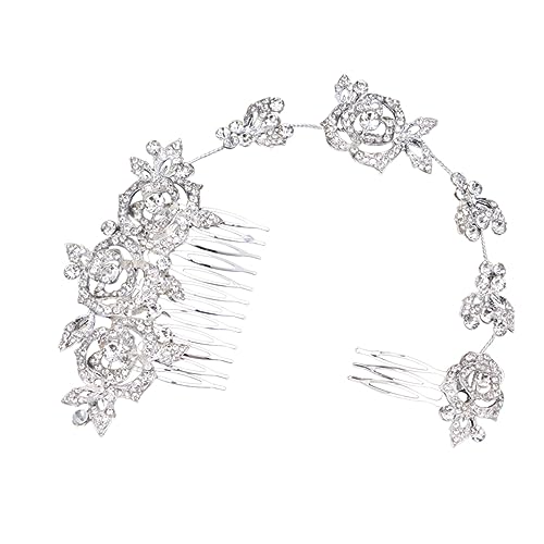 VICASKY Braut Haarschmuck Strass Haarkamm Mit Rosen Design Eleganter Haarnadel Mit Perlen Für Hochzeiten Und Festliche Anlässe Haaraccessoires Für Damen VICASKY Braut Haarschmuck Strass Haarkamm Mit Rosen Design Eleganter Haarnadel Mit Perlen Für Hochzeiten Und Festliche Anlässe Haaraccessoires Für Damen von VICASKY