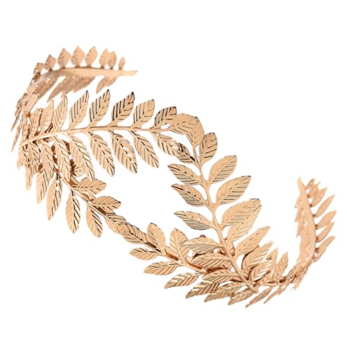 VICASKY Braut Stirnband Blattkrone aus Hochwertiger Glänzend und Leicht Modisches Accessoire für Hochzeit Fest Ball und Junggesellenabschied Charmantes Damen Kopfschmuck von VICASKY