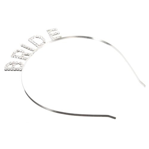 VICASKY Braut Stirnband Mit Buchstaben Und Strasssteinen Damen Stirnband Als Haaraccessoire Für Hochzeit Und Abendkleid Edles Kopfschmuck Design von VICASKY