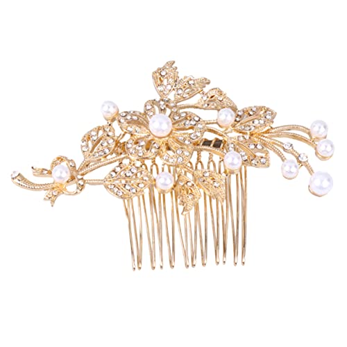 VICASKY Brautschmuck Haarspange mit Funkelnden Kristallen und Perlen Eleganter Haarschmuck für Hochzeiten Partys und Besondere Anlässe von VICASKY