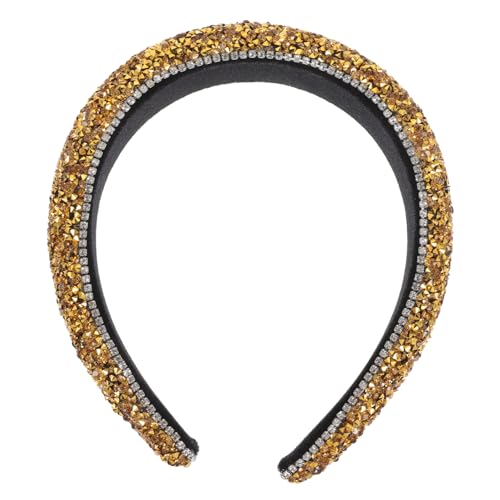 VICASKY Breites Strass Stirnband Damen mit Flauschigem Fleecefutter Modisches Haaraccessoire für Party Valentinstag Geburtstag Komfortables Glitzerndes Haarband für Frauen und Mädchen von VICASKY