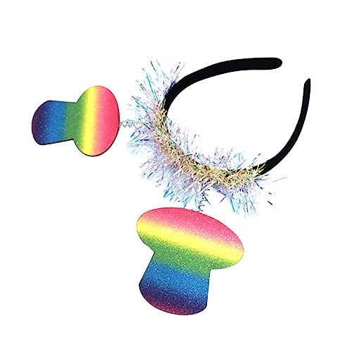 VICASKY Buntes Haarband mit Hut Design Modisches Party Accessoire für Mädchen für Cosplay Geburtstagsfeiern und Festliche Anlässe Stirnband mit Farbenfrohem Muster von VICASKY