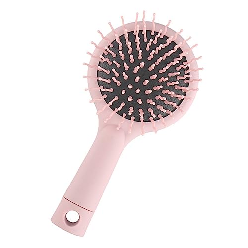 VICASKY Candyfarbener Massagekamm Mit Spiegel Doppelseitiger Haarkamm Für Sanftes Entwirren Und Massage Der Kopfhaut Für Damen Und Herren Tragbar Und Praktisch von VICASKY