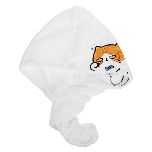 VICASKY Duschhaube Aus Polyester-fleece Wiederverwendbar Für Damen Mit Cartoon-muster Schnelltrocknendes Haarwickeltuch Für Badezimmerzubehör von VICASKY