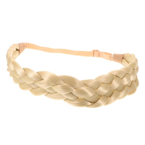 VICASKY Chunky Geflochtenes Haarband Damen Elastisches Breites Stirnband Verstellbar Komfortables Haarband für Sport Alltag und Frisuren Mädchen Haarschmuck von VICASKY