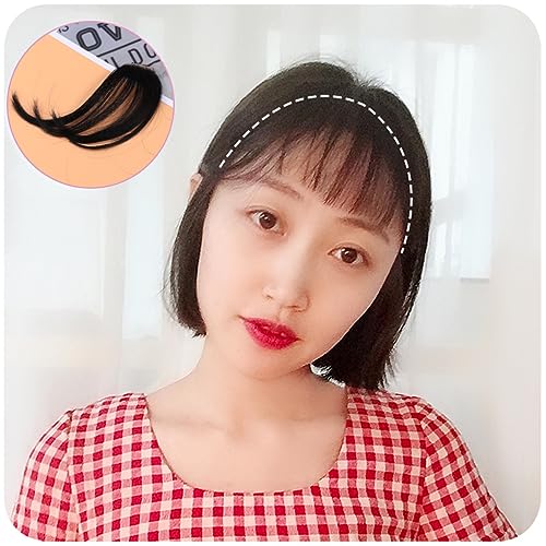 VICASKY Clip in Haarfransen in Schwarz Luftige Fransen Haarteile für und Mädchen Einfach zu Verwenden für Täglichen Gebrauch und Stylische Verwandlungen von VICASKY
