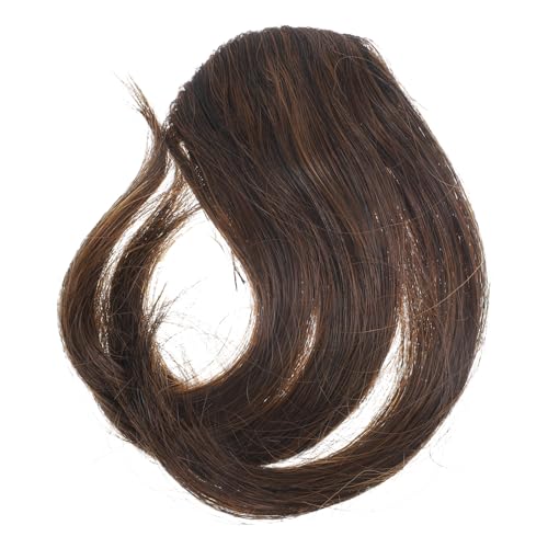 VICASKY 1stück Clip Lockige Fake Haarverlängerung Für Frauen Leichte Braune Fransen Für Partys Hochzeiten Und Besondere Anlässe Natürliches Aussehen Einfach Anzubringen Für Dünnes von VICASKY