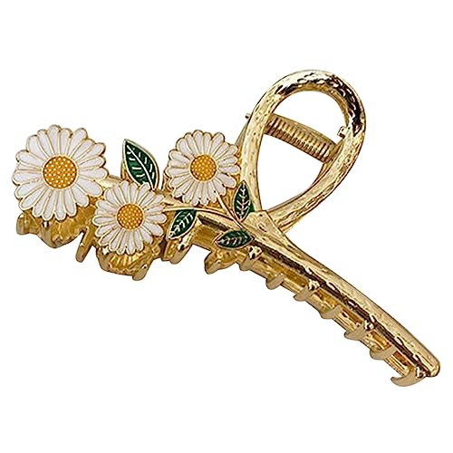 VICASKY Daisy Haarspange Für Frauen Blütenförmige Haarklammer Aus Metall Rutschfest Für Dickes Und Für Hochzeiten Partys Und Alltag von VICASKY