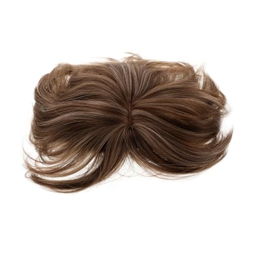 VICASKY Damen Perücken Für Spitze Topper Verdünnung Haarstücke Toupet Verlängerung Fasern Haaraufsatz Kurze Haare Perücken Hochtemperaturdraht Golden von VICASKY