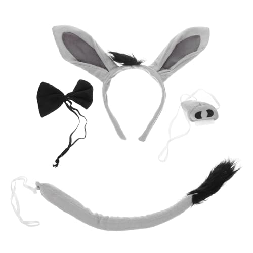 VICASKY Donkey Kostüm Haarreif Leichtes Tier Accessoire für Halloween Faschingskostüme Bequemes Stirnband für Kinderpartys Bühne Cosplay Süßes Tier Design Passend für Kinderhaare von VICASKY