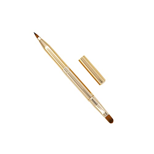 VICASKY Doppelendiger Einziehbarer Lippenpinsel Für Präzise Lippen-make-up-anwendungen Tragbarer Concealer-pinsel Für Frauen Und Mädchen Gold von VICASKY