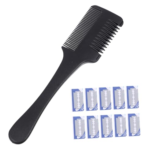 VICASKY Doppelseitiger Haarschneidekamm 1 Stück Ausdünnkamm für Männer Haarschneider mit Rasierer für Nasses und Trockenes Haar Ergonomischer Griff Einfaches Styling von VICASKY