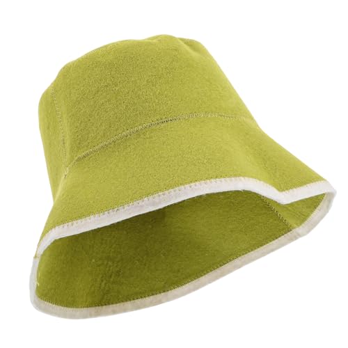 VICASKY Duschhaube Saunahut Für Herren Saunazubehör Saunamütze Für Damen Saunahut Aus Wolle Kappe Hutdampfer Männer Wollmütze Saunahüte Kleiner Gelber Enten-eimerhut Spa-hut Orange Gefühlt von VICASKY