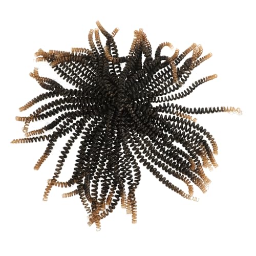 VICASKY Echthaarperücke mit Kurze Afro Spring Twist Flechthaare Niedrigtemperaturfaser für Damen mit Schmetterlingszöpfen von VICASKY