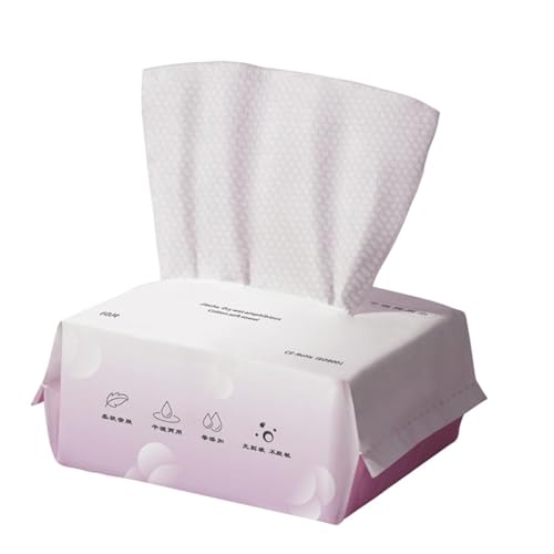 VICASKY Einweg Gesichtstuch Trocken und Nass Verwendbar Weiche Reinigungspads für Make Up Entfernung Leichte Einmal Handtücher Multifunktionale Waschlappen für Reisen und Zuhause von VICASKY