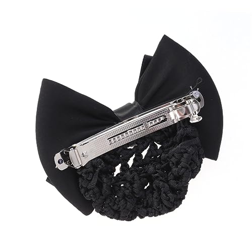 VICASKY Elastisches Schleifenkopfschmuck Haarnetz Dutt-haarnetz Netz-clip Für Damen Office-schmuck Schwarz von VICASKY