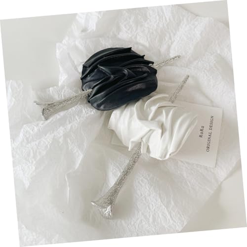 VICASKY Eleganter Damen Haarstab aus Leder und Legierung Vintage Haarnadel für Dutt und Pferdeschwanz Robustes Haarschmuck Accessoire für Verschiedene Frisuren und Alltag Passend für von VICASKY
