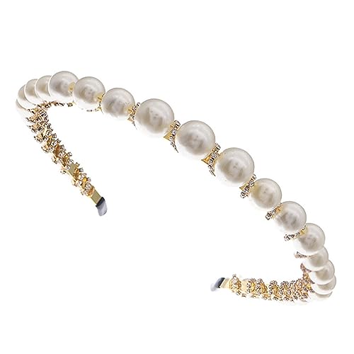 VICASKY Eleganter Perlen Haarreif Damen Leicht und Langlebig Modischer Haarschmuck für Hochzeit Party Fest Geburtstagsfeier Stilvoller Stirnband für Besondere Anlässe und Alltag von VICASKY